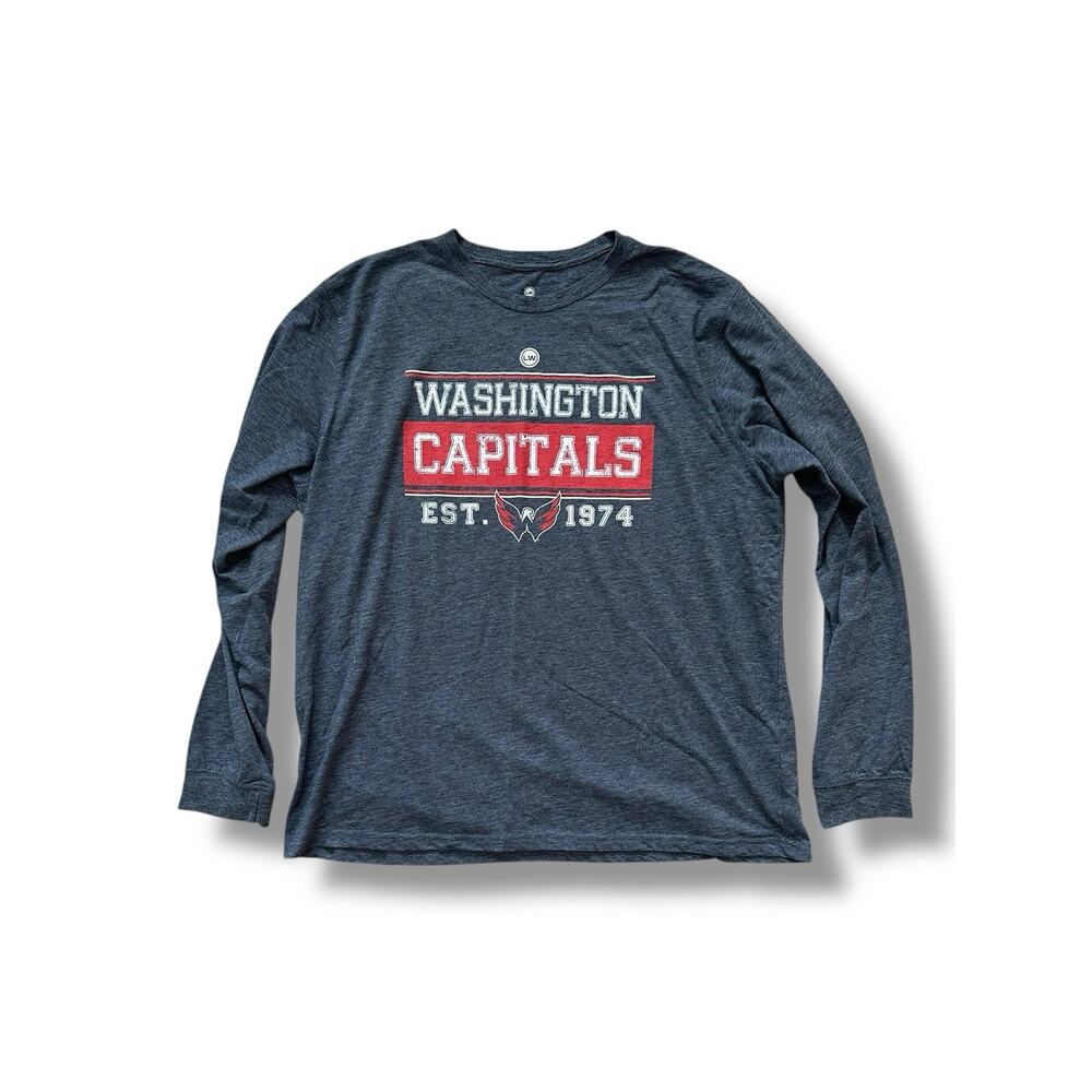 LevelWear Capitals NHL XL Blue Long Sleeve Tee Shirt